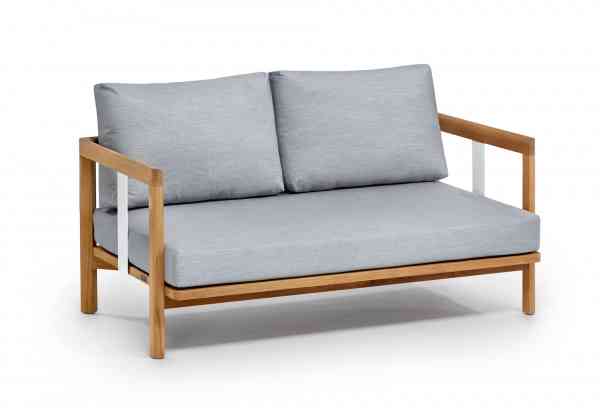 NEW HAMPTON Lounge 2-Sitzer Sofa - Teakgestell mit Acrylpolsterung