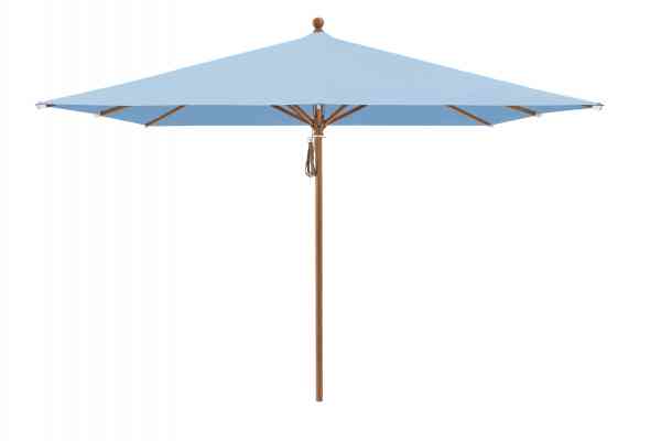 PIAZZA® Sonnenschirm 250 x 250 cm quadratisch, Aluminium Holzoptik, Flaschenzug